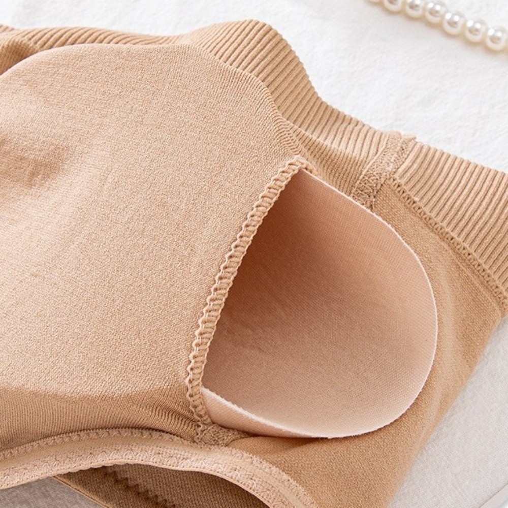 Push Up Bra Silicone - บราแบบไม่มีสายพร้อมฟองน้ำเสริม บราแบบเกาะอกกันลื่นซิลิโคน บราดันทรงทรงทูปท็อป ชุดชั้นในสำหรับผู้หญิง