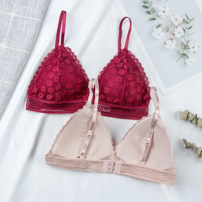 Lace Bralette Set - เซ็กซี่ Floral Lace Bra Top สําหรับผู้หญิง