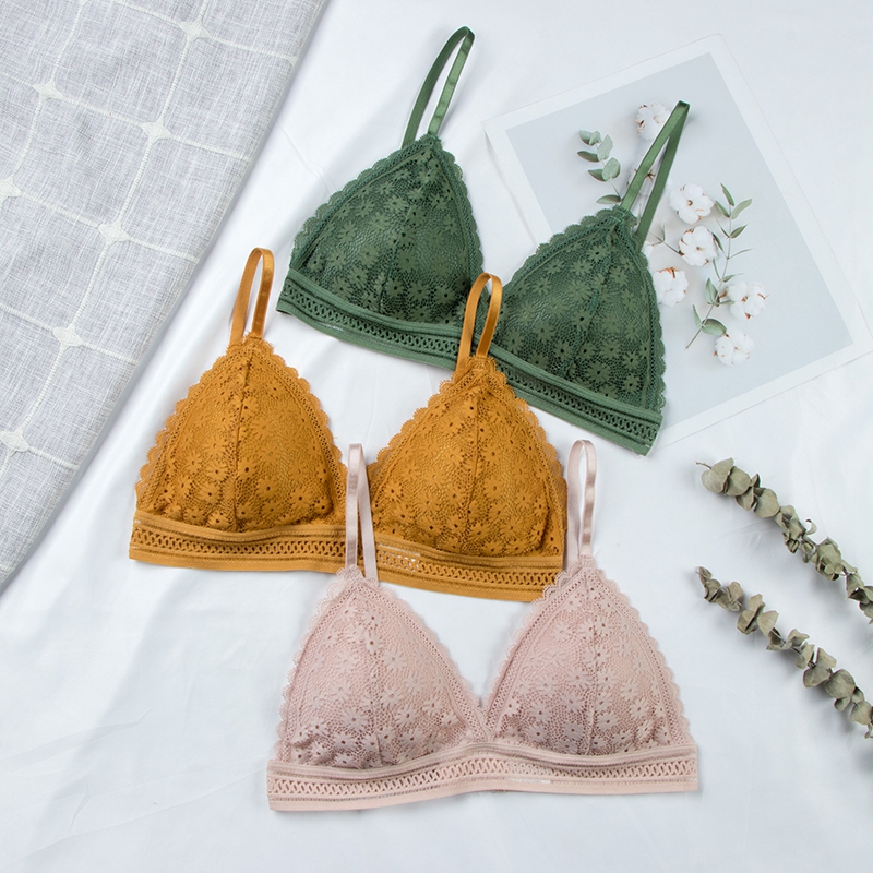 เซ็กซี่ Floral Lace Bra Top สํ - Lace Bralette Set บทวิจารณ์และราคา